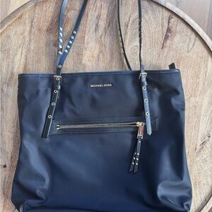 Michael Kors Black Tote with Gold Accents